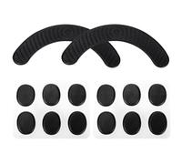 HEALLILY 14pcs Black Silicone Drum Silencer Pads with Adjustable Size for Volume Reduction, Oval and Strip Shapes, Drum Dampening Accessory for Practice and Performance
