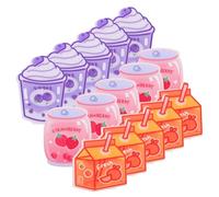 HEALLILY 15pcs Creative Acrylic Paper Clips Cute Office Supplies Multi-use Decorative Clips Assorted Color Strawberry Orange Blueberry Shapes for Study and On-the-go Use