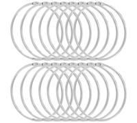 HEALLILY 16pcs Metal Binder Rings for Personal Note Management and Project Updates, Iron Material with Smooth Edges Preventing Document Scattering, Silver Loose Leaf Rings for Organizing