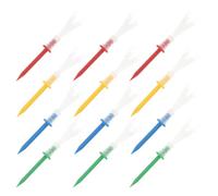 HEALLILY 16pcs Plastic Golf Tees for Consistent Swing and Tee Depth with Professional Design Sturdy Plastic Material for On-course Use Random Color