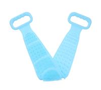 HEALLILY 1Pcs Silicone Bath Body Brush, Exfoliating Long Silicone Body Back Scrubber, Easy to Clean, Lathers Well, Eco Friendly, Long Lasting Blue