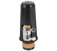 HEALLILY 1set Clarinet Kit Woodwind Instrument Accessories with Plastic Bamboo Metal Ligature and Cap Protective Mouthpiece Parts for Beginners and Professional Musicians Portable Black