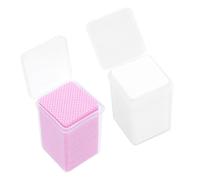 HEALLILY 2 Boxes Eyelash Extension Glue Remover Cotton Pads with Assorted Colours, Prevent Bottle Mouth Clogging, Convenient to Use for Nail Beauty and Home Use, 200 Pieces Per Box