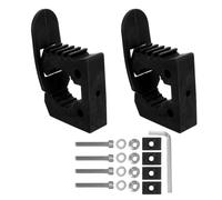 HEALLILY 2 Pairs Quick Release Rubber Tool Mounting Clamps for Shovel and Equipment, Adjustable Grip Clamp Fits 1.2-1.6 Inch Handles, Wear-Resistant Lightweight Rubber Holder for Transport
