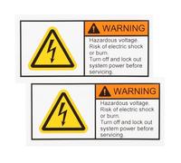 HEALLILY 2 Pcs Electric Shocks Warning Sign Stickers Sturdy Pp Synthetic Paper Material Efficient Warning Safety Protection for Equipment and Mechanical Instruments Maintenance Repairs