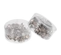 HEALLILY 2 Pcs Silver Iron Thumb Tacks with Flat Head for Keeping Notes Organized and Easily Inserted into Rough Surfaces, for Furniture Decorating and Classroom Use