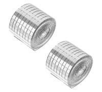 HEALLILY 2 Rolls Silver Mosaic Wall Stickers 1464pcs Self-Adhesive Square Mirror Tiles DIY Home Decoration for Kitchen Bathroom Crafting