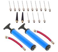 HEALLILY 2 Sets Ball Pump Inflation Kit with 7 Needles, Rubber Hose, and Valve Adapter - Portable Multi-function Basketball and Football Inflator for Outdoor Sports and Daily Use