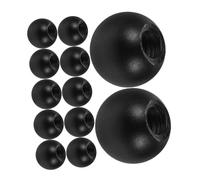 HEALLILY 20 Pcs Thread Cap Nuts Ball Knob Finial Decorative Lamp Shade Screw Covers for Furniture Lighting Fixtures Stylish Black Painted Caps for Home and Commercial Use