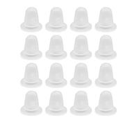 HEALLILY 200 Pack Small Transparent Ink Cups Refillable U Shaped Pigment Containers for Tattoo Ink and Diy Craft Supplies