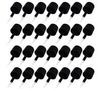 HEALLILY 200Pcs Nail Polish Brush Disposable Replacement Dipping Powder Liquid Multifunction Brushes Liquid Applicator for Salon Home ï¼ˆ Black White)