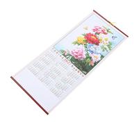 HEALLILY 2027 Chinese New Year Zodiac Wall Scroll Calendar Featuring Traditional with Smooth Opening and Closing, Paper Material, Space-saving Hanging Decoration for Seasonal