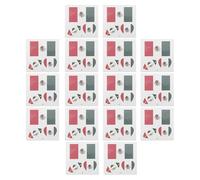 HEALLILY 20pcs Mexico Flag Temporary Tattoos National Flag Tattoos Patriotic Mexican Face Stickers for Football Sports Event