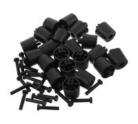 HEALLILY 20pcs Snap-in Case Feet for Equipment Enclosures and Electronics Chassis, Black Pe Plastic Vibration Damping Pads Noise Reduction and Shock-absorbing Features, for Gaming Desktops