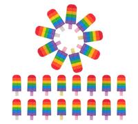 HEALLILY 25pcs Ice Cream Pens Mini Rainbow Design Portable Art Writing Tools for Office School Party Presents Summer Fun Stationery