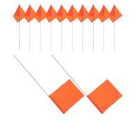 HEALLILY 25pcs Orange Marker Flags with Wire Stakes for Lawn, Garden, and Irrigation Marking - Measuring and Landscape Survey Flags for Outdoor Yard and Sprinkler Head Identification