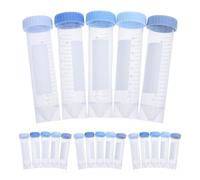 HEALLILY 25pcs Sterile Lab Tubes 50ml Plastic Conical Centrifuge Tubes with Accurate Graduated Markings and Screw Caps Self-standing Laboratory Storage for Research and Culture Processes