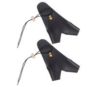 HEALLILY 2PCS Adjustable Fake Leather Archery Hand Guard Finger Protector for Longbow and Compound Bow Shooting Outdoor Hunting Practice Lightweight Glove for Men