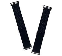 HEALLILY 2pcs Adjustable Non-slip Wig Bands Buckle Design, Elastic Polyester and Silicone Fixing Straps for Secure Fit, Comfortable Black Headbands for Daily Wear