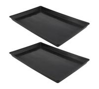 HEALLILY 2pcs Black Plastic Pet Cage Tray Replacement 43x32x2.5cm Thickened Rabbit Cage Bottom Pan for Small Animal Crates Dog Crate Base Tray Easy-to-clean