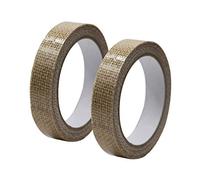 HEALLILY 2pcs Burlap Ribbon Jute Tape Burlap Fabric Self Adhesive for Arts Crafts Homemade DIY Projects Event Decorations 1.5cm