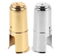HEALLILY 2pcs Clarinet Mouthpiece Cover Protector Metal Shock Absorption Stylish Modern Mouthpiece Cap for Clarinet Wind Instrument Parts Storage Transport