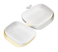 HEALLILY 2pcs Creative Whale Shaped Soap Holder for Bathrooms and Kitchen Multi-functional Flat Bottom Soap Dishes Self Draining Plate Simple and Modern Design