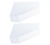 HEALLILY 2pcs Desktop File Rack Plastic File Rack 10.61x9.43x3.54inch Thickened Design Simple Look Multipurpose Storage for Offices and Classrooms Documents