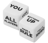 HEALLILY 2pcs Drinking Game Dice Set for Adults with Unique Acrylic Design and Lightweight Build, Easy to Carry Party Accessories for Bars and Home Entertainment