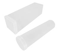 HEALLILY 2Pcs Food Storage Containers Transparent Cookie Storage Holder and Cracker Keeper Round Square Sealed Jars for Kitchen Organization Odorless Space Saving Design