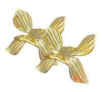HEALLILY 2pcs Golden Metal Crystal Ball Holders with Leaves Shape Design, Creative Delicate Display Stands for Crystal Spheres, for Home and Party Decoration