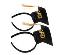 HEALLILY 2pcs Graduation Cap Headband with Tassel Academic Mortarboard Hair Band for University Ceremony Party Decoration Graduate Season Accessory Highlighting Achievement and Honor