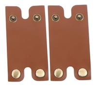 HEALLILY 2pcs Head Protective Covers for Manual, Synthetic Leather and Iron Material, Practical Space-saving Storage Cases, for Travel and Daily Use