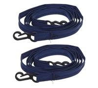 HEALLILY 2pcs Mitten Lanyard Winter Glove Clips Leash Anti-lost Holder for Skiing Accessories Navy Blue