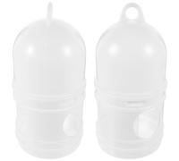 HEALLILY 2pcs Pet Bird Drinker Birds Plastic Waterer with Convenient Water Supply Odorless Premium Plastic Three Holes Design for Feeding Supply When You Are Ready to Go out Suitable