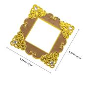 HEALLILY 2pcs Plastic Socket Protective Covers Self-Adhesive Decorative Wall Stickers for Dual Switches, European Style Gold Finish, Suitable for Living Room and Bedroom Wall Décor