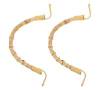 HEALLILY 2pcs Rattan Teapot Handles for Loose Leaf Tea Infuser, 22cm Perimeter Wood Replacement Handles Compatible with 12-13cm Teapot Spouts, Suitable for Stovetop and Tea Party Use