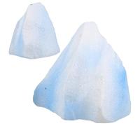 HEALLILY 2pcs Realistic Foam Iceberg Sculptures for Desk Decoration and Home Decor, Artificial Iceberg Model with Detailed Design, Photography Prop and Cake Baking Decoration