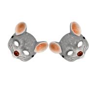HEALLILY 2pcs Realistic Mouse Mask Half Face Pu Foam Lightweight Comfort for Halloween Carnival Cosplay Costume with Unique Design Suitable for Adults