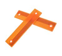 HEALLILY 2pcs Reflective Road Markers Highway Safety Rectangular Guardrail Reflector 7.07x1.57x0.24in Yellow Acrylic Standard Size Easy Installation for Highways and Road Edges