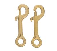HEALLILY 2pcs Solid Brass Double-end Clip Hooks, Polished Bowknot Connecting Clasps for Bag Strap Replacement, DIY Crafting Accessories with Expanded Strap Interface and Stylish Small