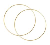 HEALLILY 2Pcs Solid Gold Metal Dreamcatcher Rings DIY Crafting Hoop for Windbell Making Welded Closed Circles for Handmade Home Decor and Projects
