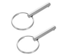 HEALLILY 2pcs Stainless Steel Bimini Top Support Pins with Antiloss Quick Release Lock Boat Canopy Attachment Hardware for Fastening