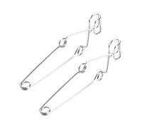 HEALLILY 2pcs Test Tube Clamp Test Tube Holder Tools Chrome-Plated Steel Finger Grip Clips Does Not Damage for School Experiment