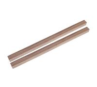 HEALLILY 2pcs Walnut Wood Dowels for Crafts, Unfinished Square Wooden Sticks with High Durability and Distinctive Natural Aesthetics, for Model Making and Architectural Building Supplies