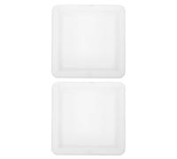 HEALLILY 2pcs White Plastic Square DIY Garden Path Mold with Quickconnect Mechanism, Reusable Patio Slab Mold for Residential and Rural Settings, Concrete Paving Stone Form