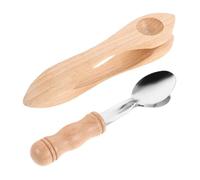 HEALLILY 2pcs Wooden Musical Spoons Percussion Instruments for Rhythm Learning Montessori Music for Coordination and Folk Party Play