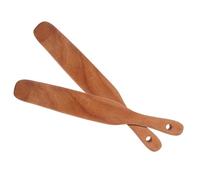 HEALLILY 2pcs Wooden Spatula for Cooking, Wood Butters Spreaders, Long Handle, Wide Shovel Surface, Coffee, for Mixing Salads and Spreading Sauces, Kitchen Cooking