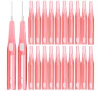 HEALLILY 30Pcs Interdental Brush Tooth Cleaner Toothpick Flossing Head Between Teeth Brush Interdental Brush Dental Flosser Tooth Cleaning Tool Pink