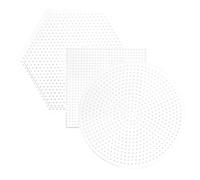 HEALLILY 3pcs 5mm Fuse Beads Boards Clear Plastic Pegboards for Kids Craft Beads